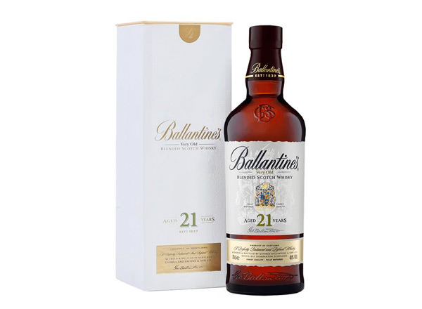 沧州百龄坛威士忌回收百龄坛21年苏格兰威士忌40°Ballantine's进口洋酒700ml