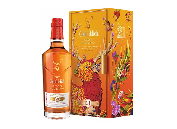 沧州回收格兰菲迪21年700ml福鹿生花新年装福鹿呈祥新春礼盒装Glenfiddich苏格兰威士忌