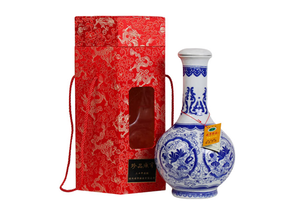 沧州咸亨黄酒回收珍品咸亨三十年花雕酒青瓷瓶盒装绍兴黄酒2.5L