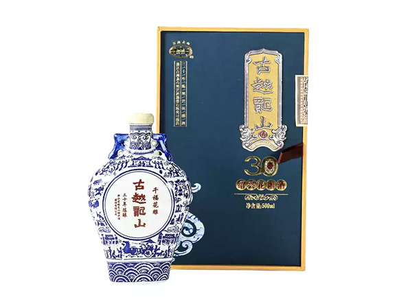 沧州黄酒回收古越龙山黄酒千福花雕三十年陈酿绍兴花雕酒500ml礼盒装