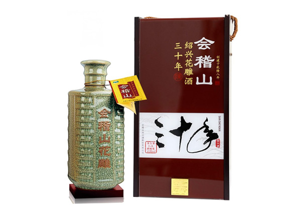 沧州会稽山黄酒回收会稽山三十年绍兴花雕酒30年木盒装2.5L黄酒