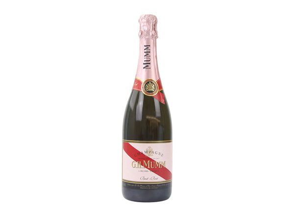 沧州回收​玛姆红带香槟老款桃红玫瑰粉红玛姆香槟酒G.H. Mumm Brut Rose